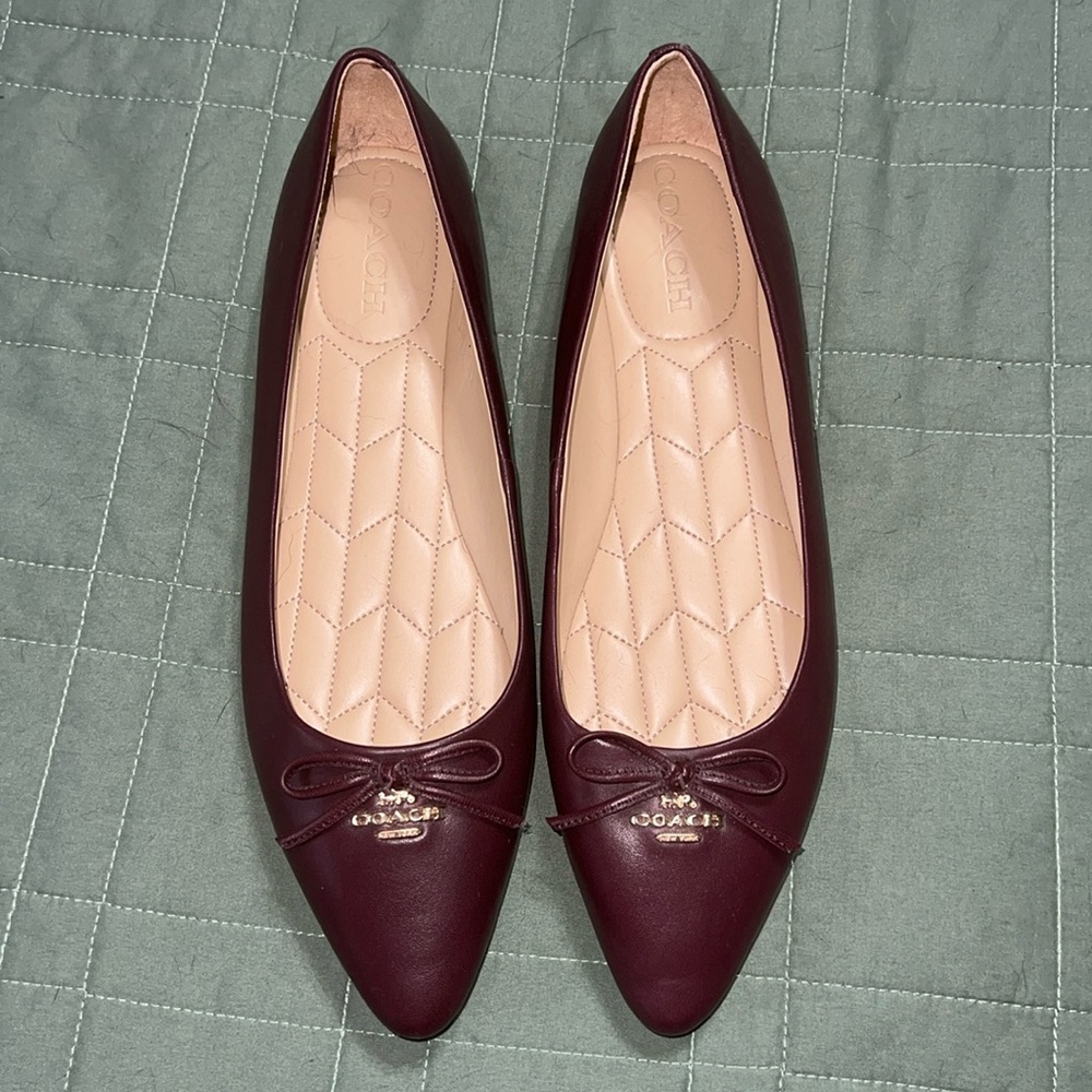 Coach Burgundy Loafers.